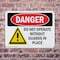 Signmission Do Not Operate Without Guards In Place Danger Sign, Plastic, 10in W x 7in L, 2PK OS-2PACK-DS-P-710-L-1160 - alternate 3